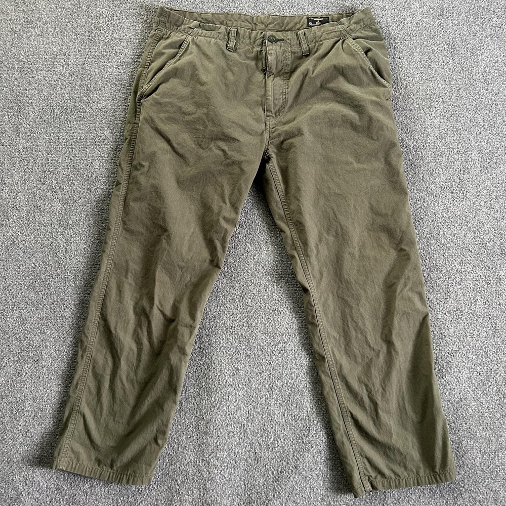 Superdry Pants Mens 36x32 Green Field Edition Canvas Chino Straight Leg Military
